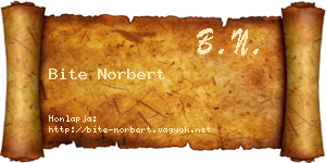 Bite Norbert névjegykártya